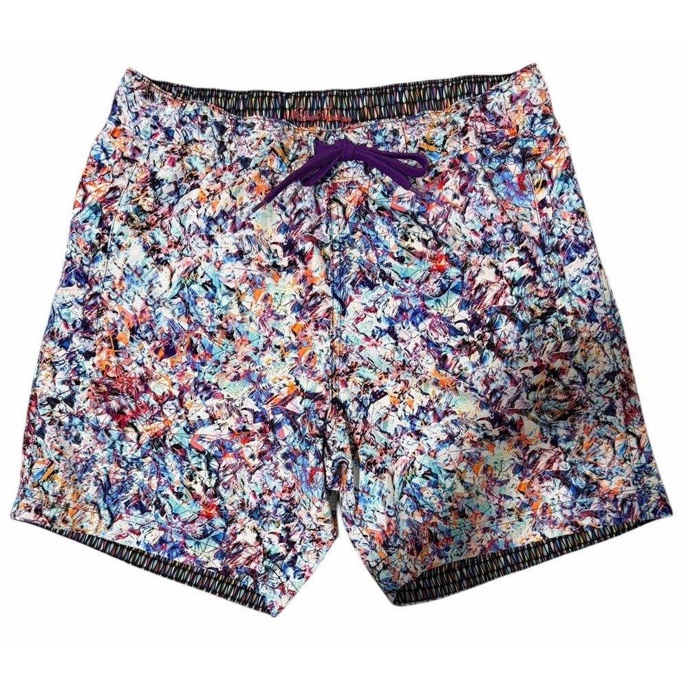 Robert Graham Glass Skull Swim Trunks Lined 7" Inseam Men's Size Medium